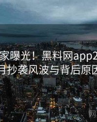 0710. 独家曝光！黑料网app2019年11月抄袭风波与背后原因