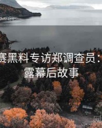 每日大赛黑料专访郑调查员：数据泄露幕后故事