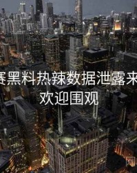 每日大赛黑料热辣数据泄露来龙去脉，欢迎围观