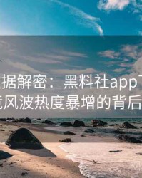0599. 数据解密：黑料社app下载官网电竞风波热度暴增的背后原因