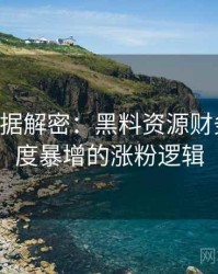 0066. 数据解密：黑料资源财务造假热度暴增的涨粉逻辑